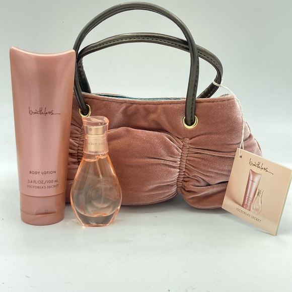 Victoria's Secret BREATHLESS .5oz Eau De Parfum EDP + 3.4 oz Lotion Set HANDBAG. - Picture 1 of 7
